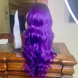 Vibrant Purple Women's Synthetic Lace-Front Wig